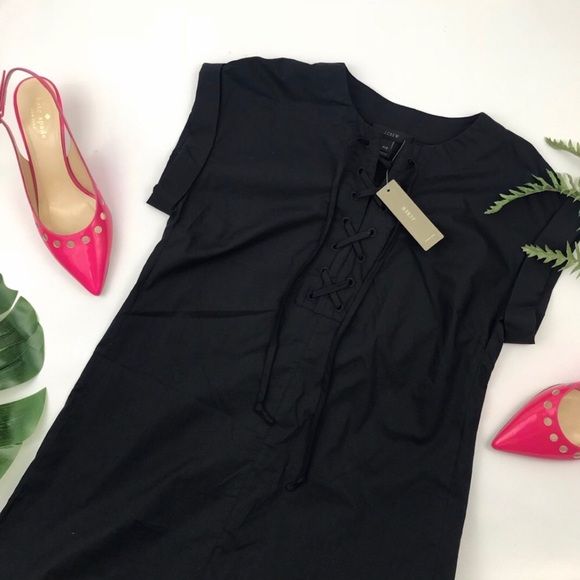 J. Crew petite lace-up shirt dress - Picture 2 of 3